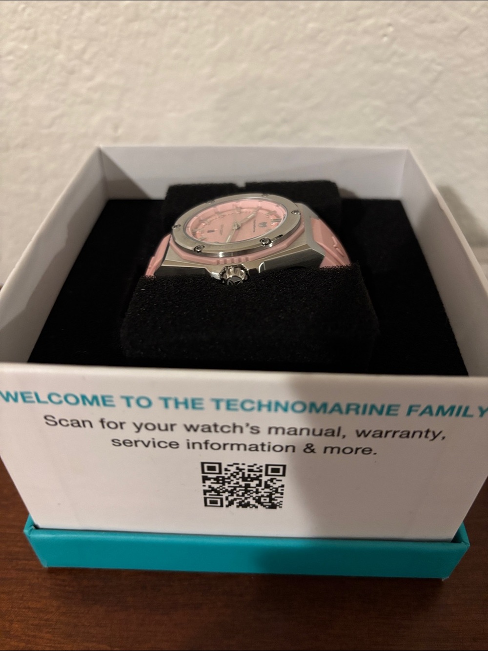 Technomarine Pink Dial Sport Watch with Pink Silicone Strap - Picture 3 of 3